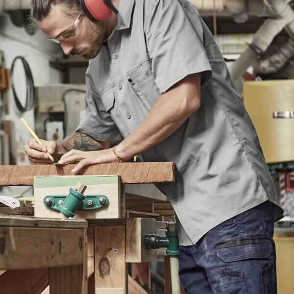 Mens Lightweight Tradie Short Sleeve Shirt Thumbnail